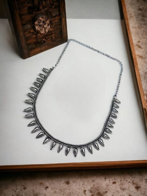 Silver Plated Choker Necklace | Handcrafted Light Weight Jewelry