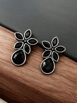 Trendy Stud Earrings | Silver Replica Stone Earring | Daily Wear Accessories