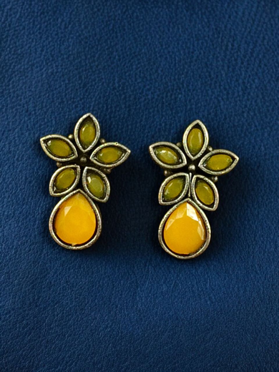 Trendy Stud Earrings | Silver Replica Stone Earring | Best Daily Wear Accessories 10 Trendy Stud Earrings | Silver Replica Stone Earring | Daily Wear Accessories