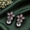 Trendy Stud Earrings | Silver Replica Stone Earring | Daily Wear Accessories