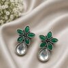 Trendy Stud Earrings | Silver Replica Stone Earring | Daily Wear Accessories