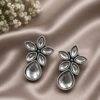 Trendy Stud Earrings | Silver Replica Stone Earring | Daily Wear Accessories