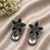 Trendy Stud Earrings | Silver Replica Stone Earring | Daily Wear Accessories