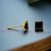 Cubic Zirconia Stone Stud Earrings | Square Shape AD Earring For Girls