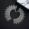 Stylish Oxidized Earcuff | Silver Replica Leaf Earrings Without Piercing