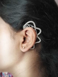 Silver Replica Snake Design Earcuff | Unique Earrings Without Piercing
