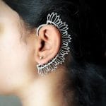 Silver Replica Lotus Earcuff | Unique Earrings No Piercing | Trendy Jewelry