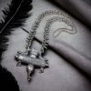 Silver Plated Peacock Chain Pendant Oxidised Necklace For Girls