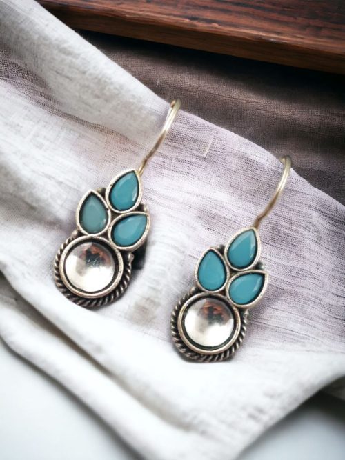 Trendy Silver Look Like Hook Earrings | Oxidized Daily-wear Earrings