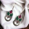Trendy Silver Look Like Hook Earrings | Oxidized Daily-wear Earrings