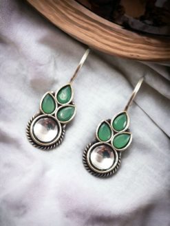 Trendy Silver Look Like Hook Earrings | Oxidized Daily-wear Earrings