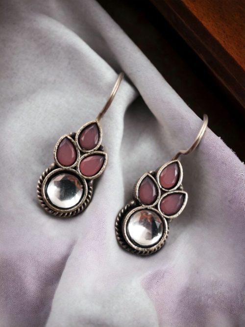 Trendy Silver Look Like Hook Earrings | Oxidized Daily-wear Earrings
