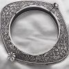 Floral Art Oxidized Bangle | Best Silver Replica Openable Kada For Girls