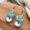 Trendy Silver Look Like Hook Earrings | Oxidized Daily-wear Earrings