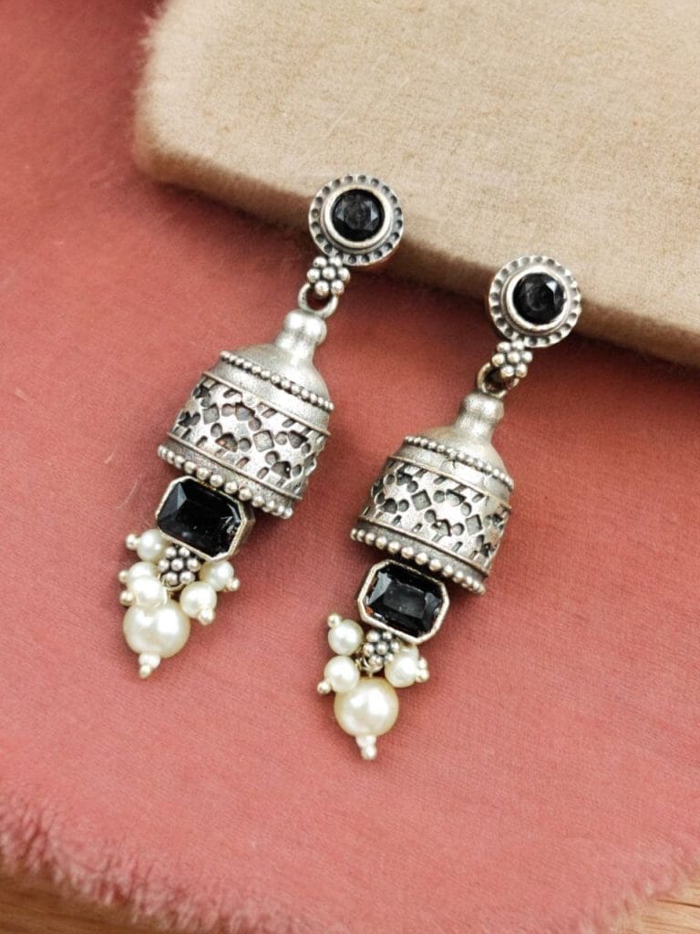 Silver Replica Dangler Earrings - Trendy Light Weight Jewelry