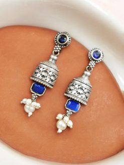 Silver Replica Dangler Earrings - Trendy Light Weight Jewelry