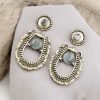 Handmade Silver Antique Chandbali With Stone & Pearl Work