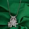 Ganesha Flute German Silver Oxidized necklace with delicate work