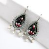 Silver Replica Hand-painted Earrings - Dangler Hook Style Jewellery