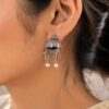 Elephant Earrings | Antique Look Bollywood Style Oxidised Stud Earring