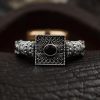 Silver Look Bangle | Free Size Openable Kada | Oxidized Bracelet