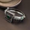 Silver Look Bangle | Free Size Openable Kada | Oxidized Bracelet