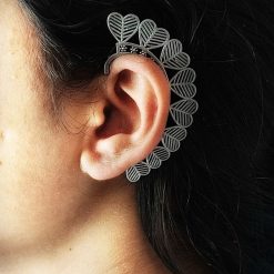 Antique Silver Earcuff | Heart Shape Ear cuff | Silver Replica Earrings