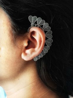 Antique Silver Earcuff | Heart Shape Ear cuff | Silver Replica Earrings
