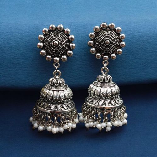 Oxidized Jhumka | Reasonable German Silver Jhumkli Earrings
