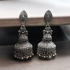 German Silver Temple Jhumka | Unique Oxidized Jhumki For Girls