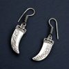 Daily Wear German Silver Knife Style Hook Earrings for Girls