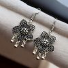 Flower Design Earrings | Best German Silver Stud | Oxidized Jewelry