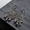 Flower Design Earrings | Best German Silver Stud | Oxidized Jewelry