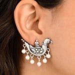 Silver Replica Bird Earring | Best Daily-wear Oxidised Jewelry