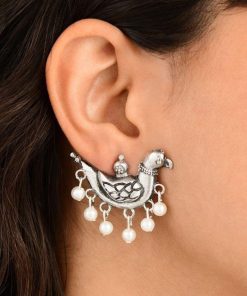 Silver Replica Bird Earring | Best Daily-wear Oxidised Jewelry