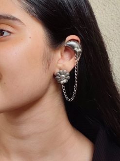 Oxidised Silver Replica Earcuff | Chain Earcuffs For Girls