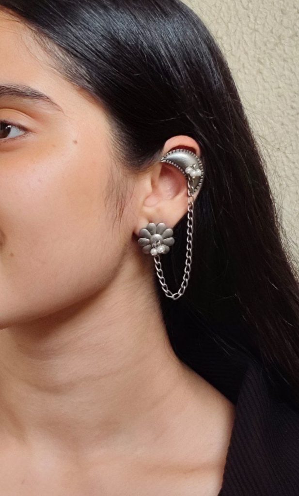 Bulk 198 Oxidised Silver Replica Earcuff | Chain Earcuffs For Girls