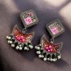 Hand-Painted Chandbali Earrings | Unique Handcrafted Painted Jewelry