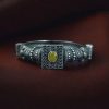 Silver Look Bangle | Free Size Openable Kada | Oxidized Bracelet