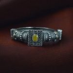 Bulk 24 Silver Look Bangle | Free Size Openable Kada | Oxidized Bracelet - "Yellow"