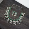 Oxidised Bird Design Choker Necklace Set | Traditional Jaipur Jewelry