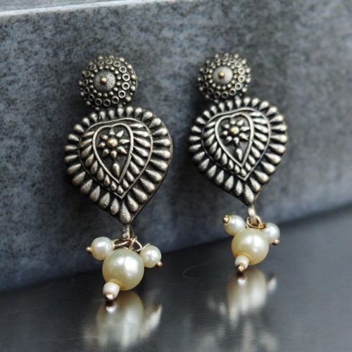 Vintage Look Silver Replica Necklace Set | Traditional Indian Jewelry