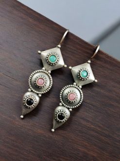Silver Antique Replica Earrings | Affordable Hook Style Earring