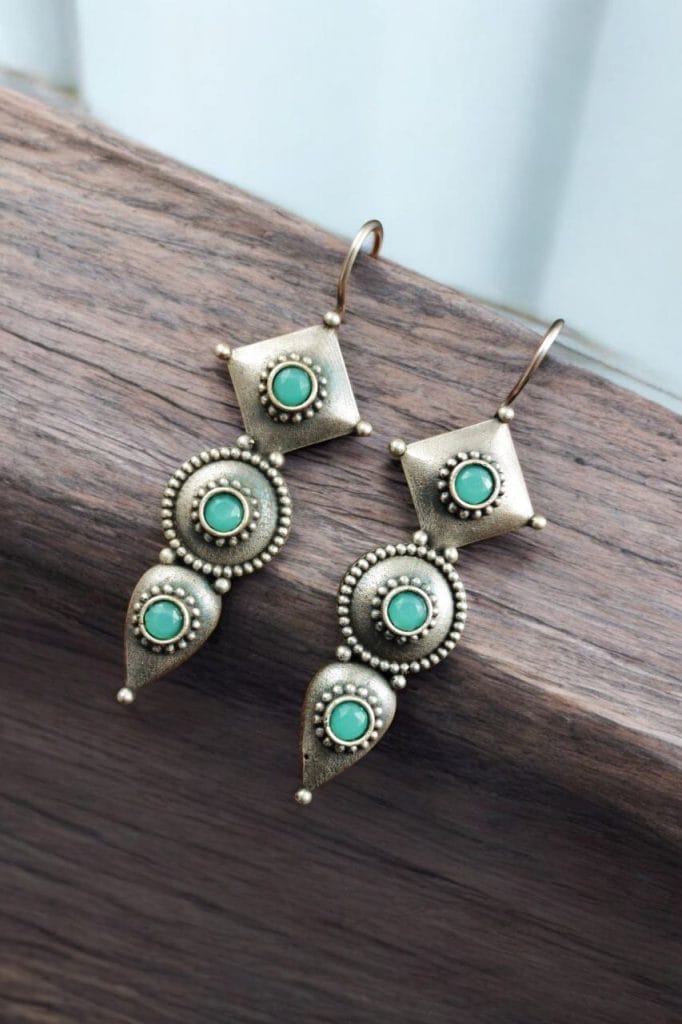 Bulk 554 Silver Antique Replica Earrings | Affordable Hook Style Earring - "MInt"