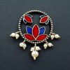 Premium Quality Handpainted Flower Stud Earrings | Silver Replica Jewelry