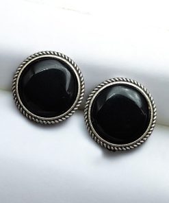 Stone Studs | Silver Look alike Earrings | Partywear Jewelry