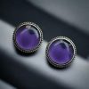Stone Studs | Silver Look alike Earrings | Partywear Jewelry