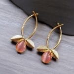 Bulk 336 Gold Plated Indian Contemporary Earrings – Perfect for Any Occasion - "Baby Pink"