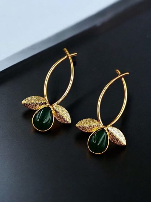 Gold Plated Indian Contemporary Earrings – Perfect for Any Occasion