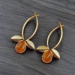 Gold Plated Indian Contemporary Earrings – Perfect for Any Occasion - "Yellow"